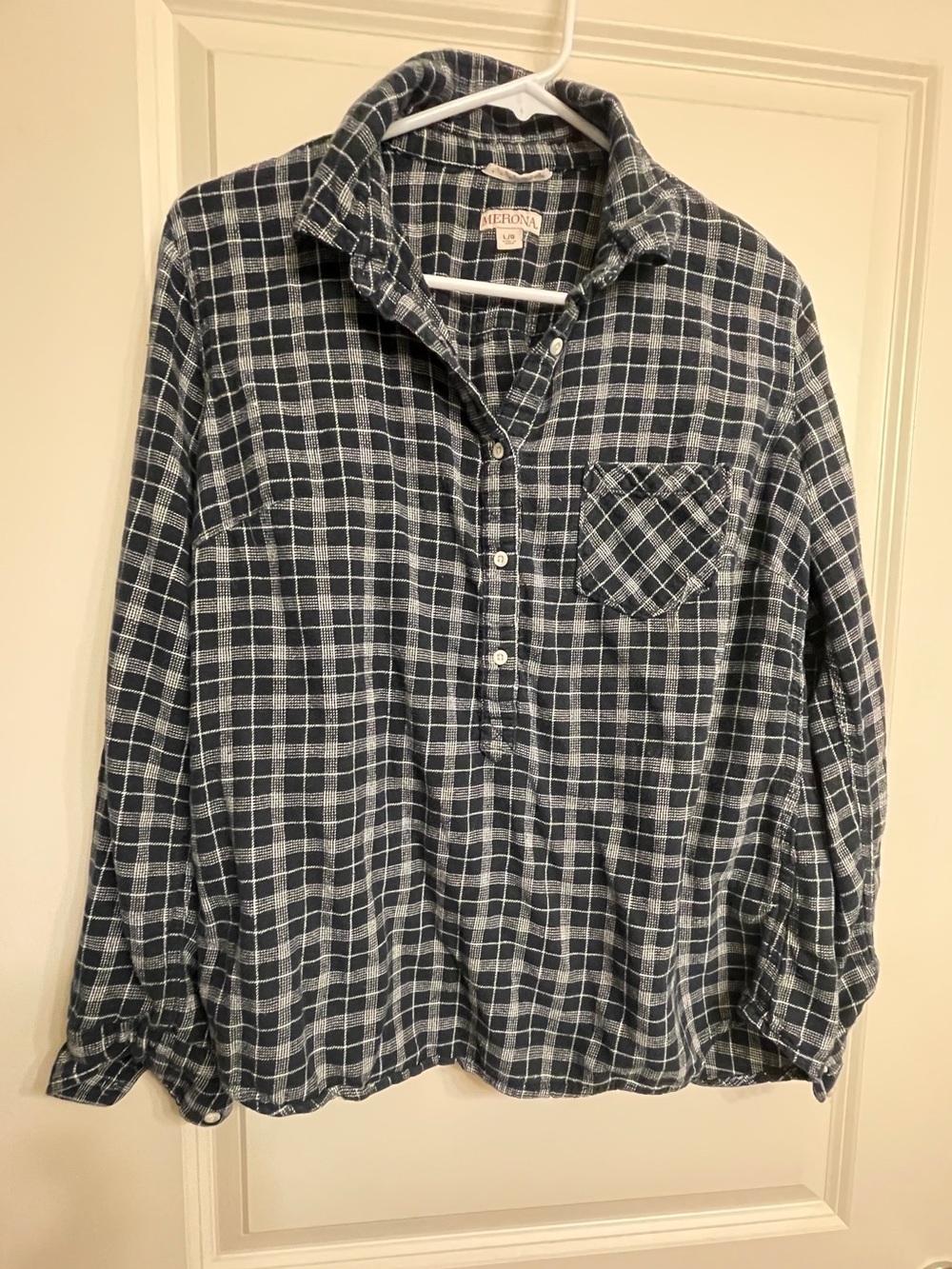 Merona Blackand White Plaid Button-Down Shirt